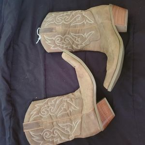 Brown cowboy boots